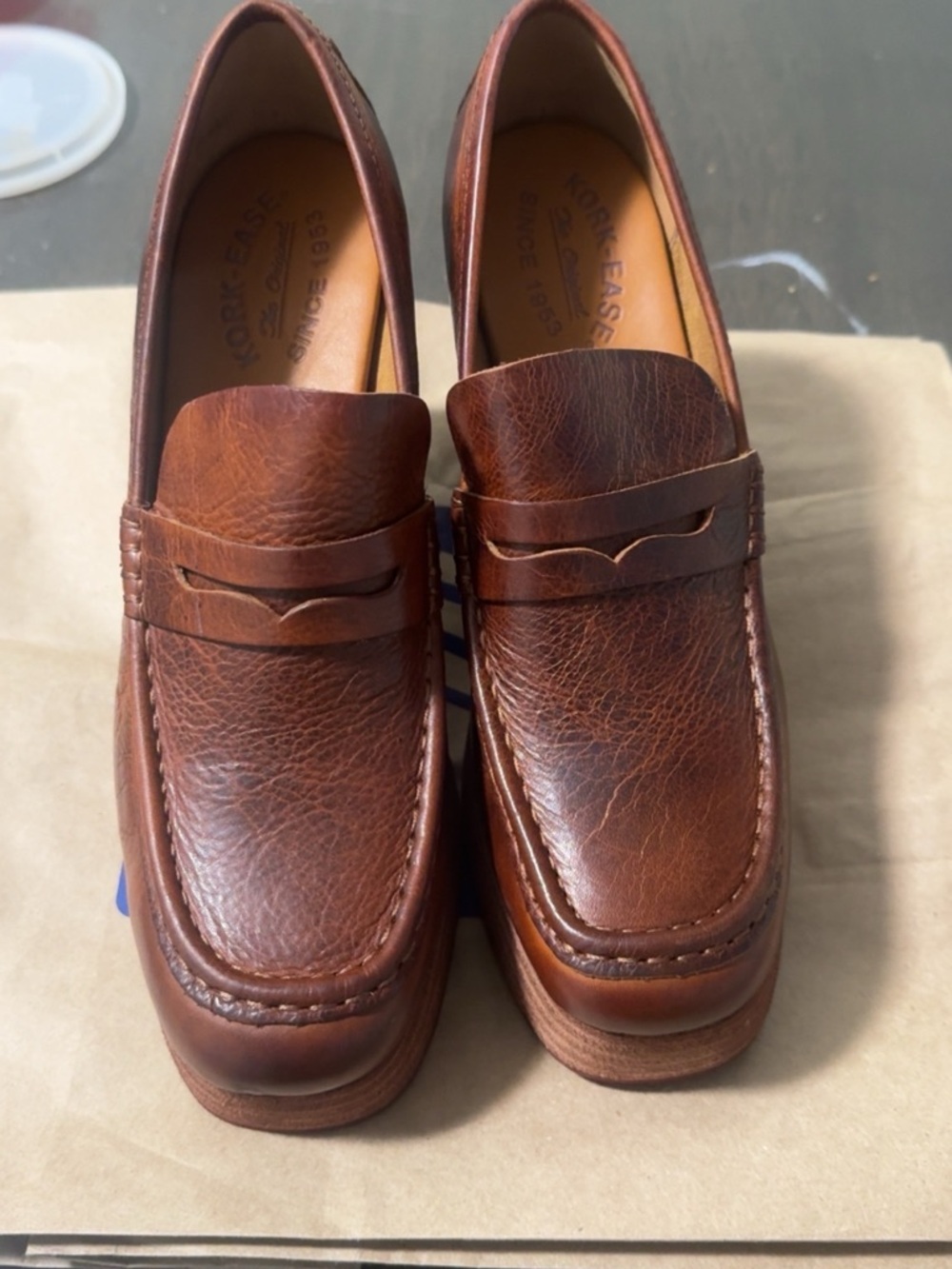 Kork-Ease women’s Brown Leather Penny Loafers